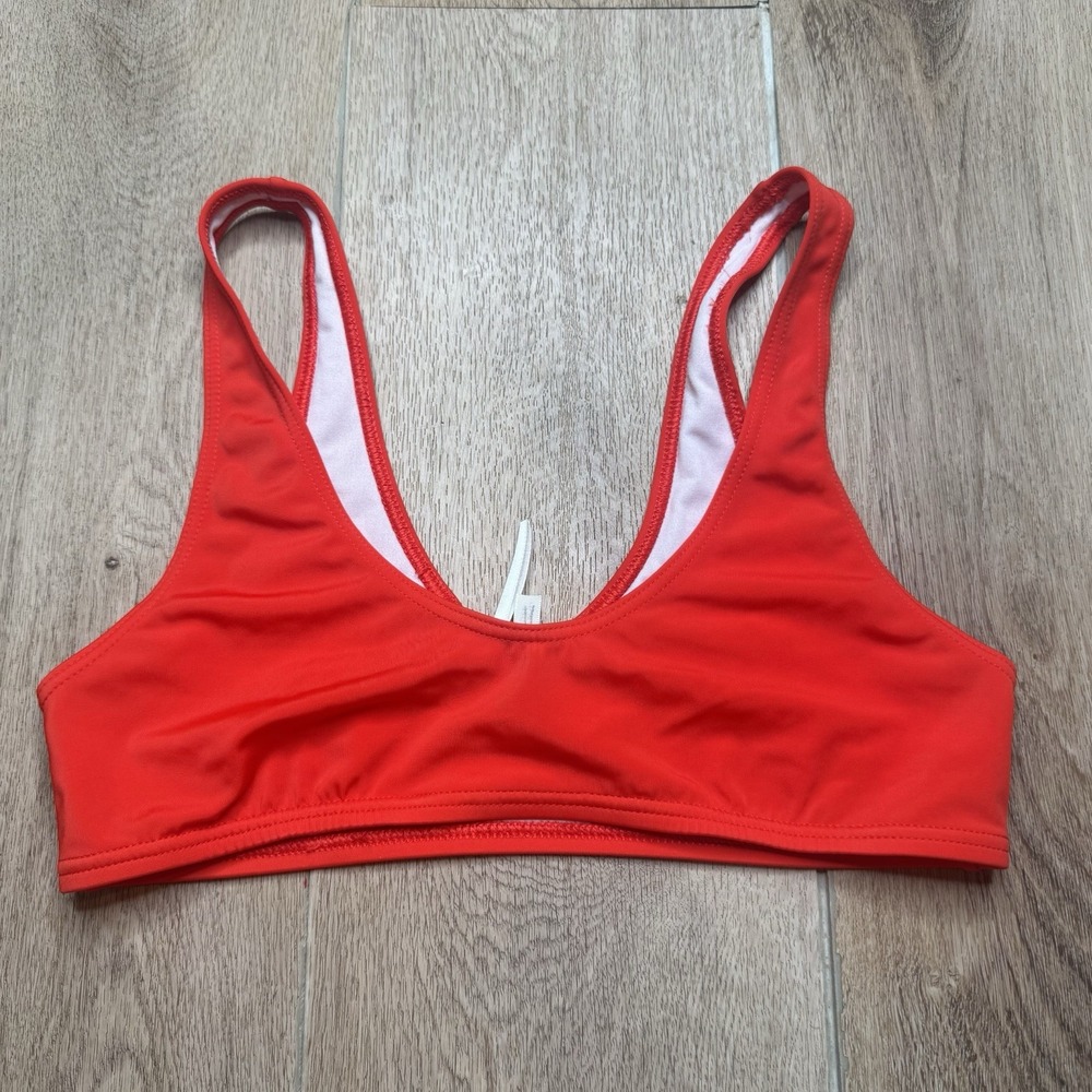 Out From‎ Under Urban Outfitters Red Scoop Neck Bikini Top Swim Size M